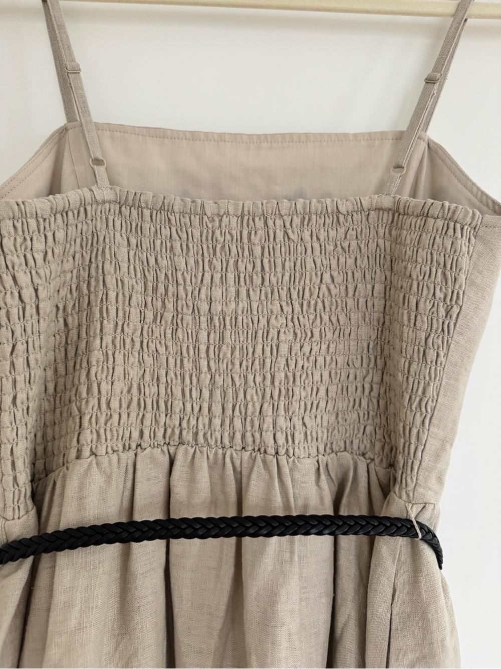 Lucky Brand Embroidered belted tiered linen maxi dress - Picture 6 of 11